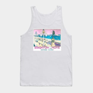 brighton and hove retro concept art Tank Top